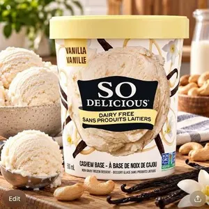 So Delicious Vanilla Cashew Ice Cream 6 x 500mL