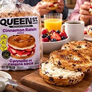 Queen St. Bakery Cinnamon Raisin Bagels 5x464g