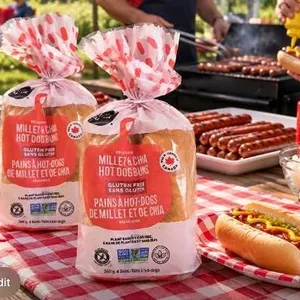 Packs Gluten Free Millet Chia Hot Dog Buns 6x260g