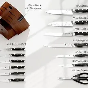Livtek Falcon 15-Piece Knife Block Set