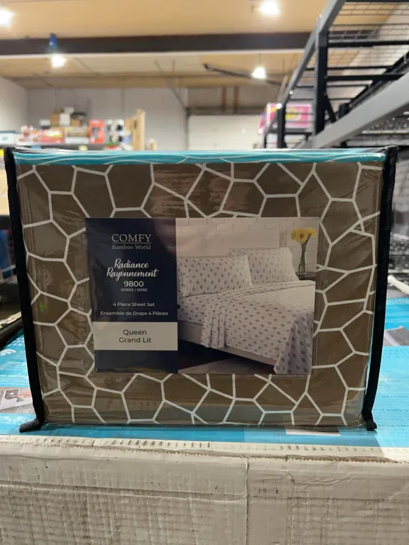 Comfy Bamboo World Queen Sheet Set 4 Piece