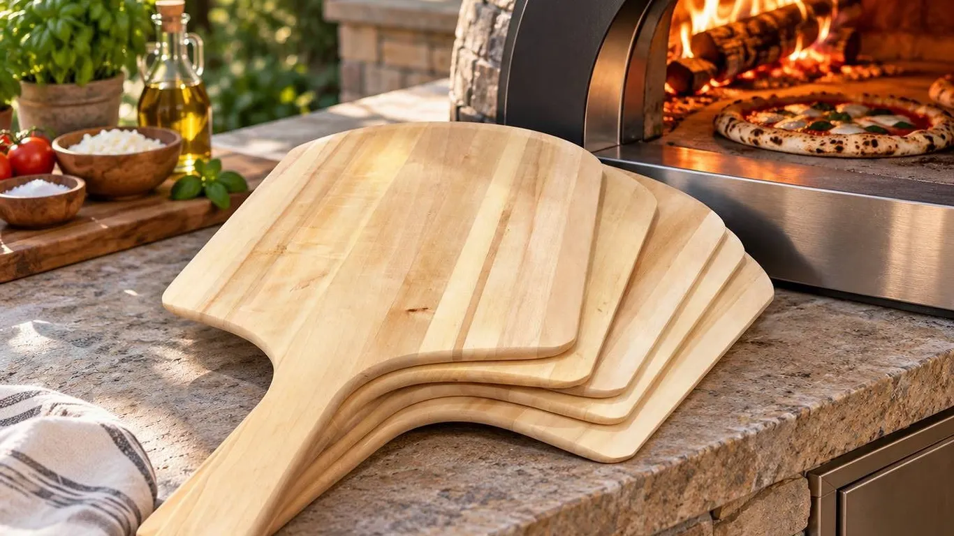 Sagetra Wooden Pizza Oven Peels Set of 4