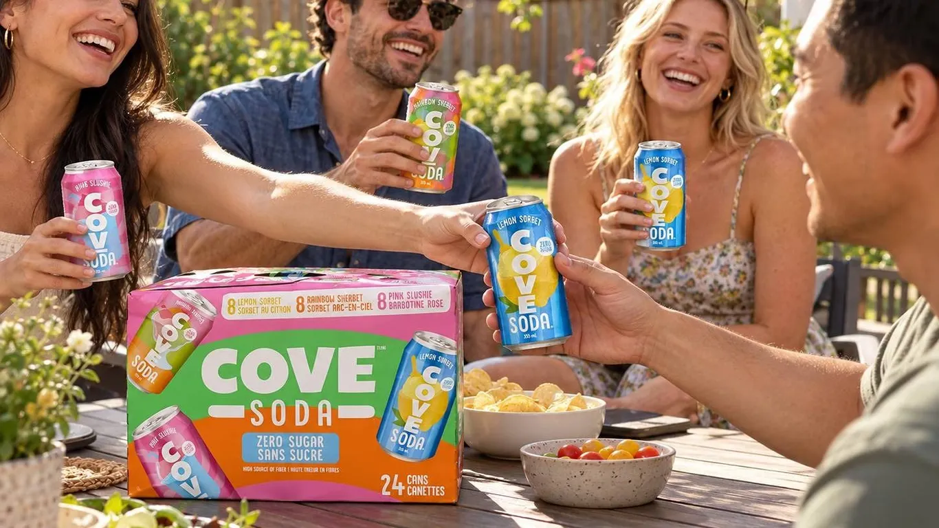 Cove Soda 24-Pack Zero Sugar Assorted Flavours