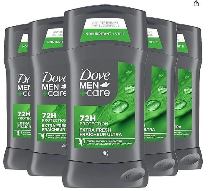 Dove Men+Care 72H 5-Pack Antiperspirant 76g Each