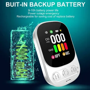 BEVIU HD08-G Gas CO Detector 2 Piece Set