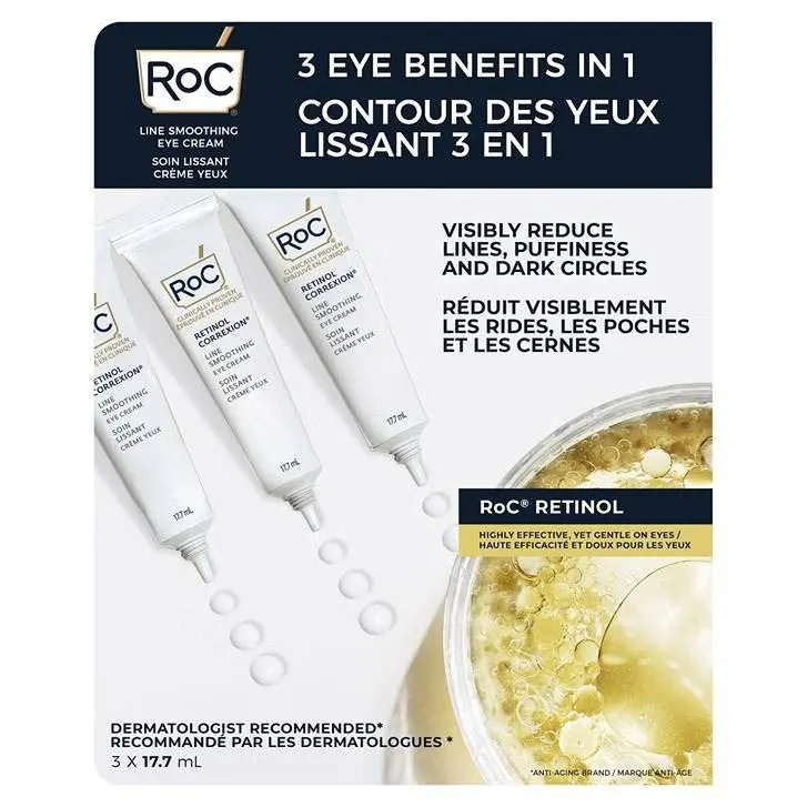 RoC 3-in-1 Line Smoothing Eye Cream Set