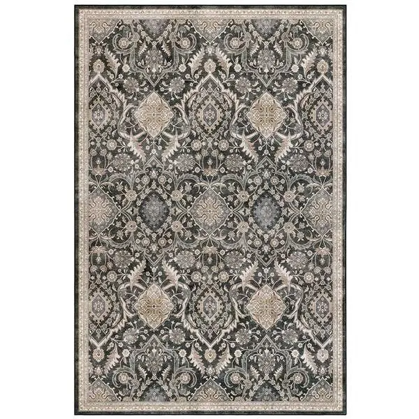 Wyatt & Ash Maeve Black Washable Area Rug 182x274cm