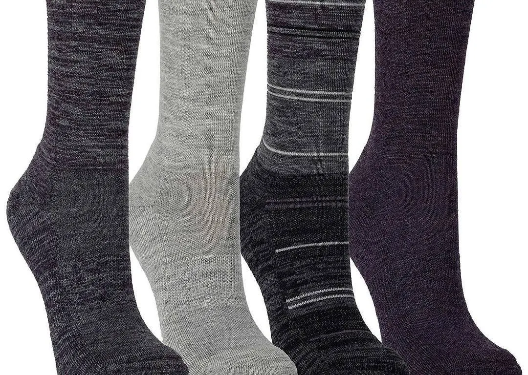 Kirkland Ladies' Crew Socks 4 Pairs Size 8-10