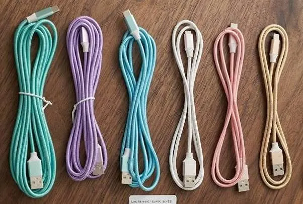 12 USB-C Charging Cables Assorted Colours