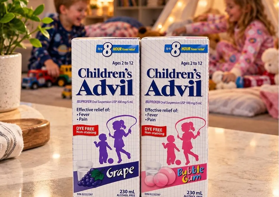 Children's Advil Ibuprofen Grape Bubble Gum 230mL 2pk