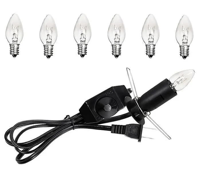 Salt Lamp Cord With Bulbs Replacement Kit