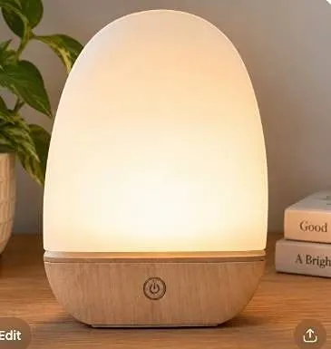 Light Therapy Modern Table Lamp, Wood Grain