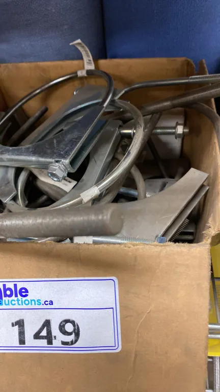 BOX OF PIPE CLAMPS SOME ARE 5 1/2"