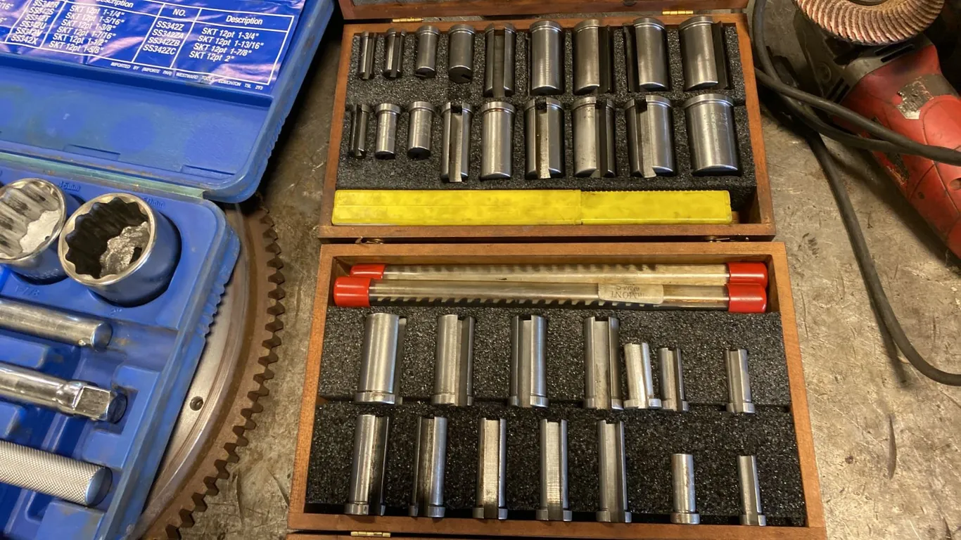 DUMORE BROACH SETS. METRIC AND STANDARD AS IN PHOTOS
