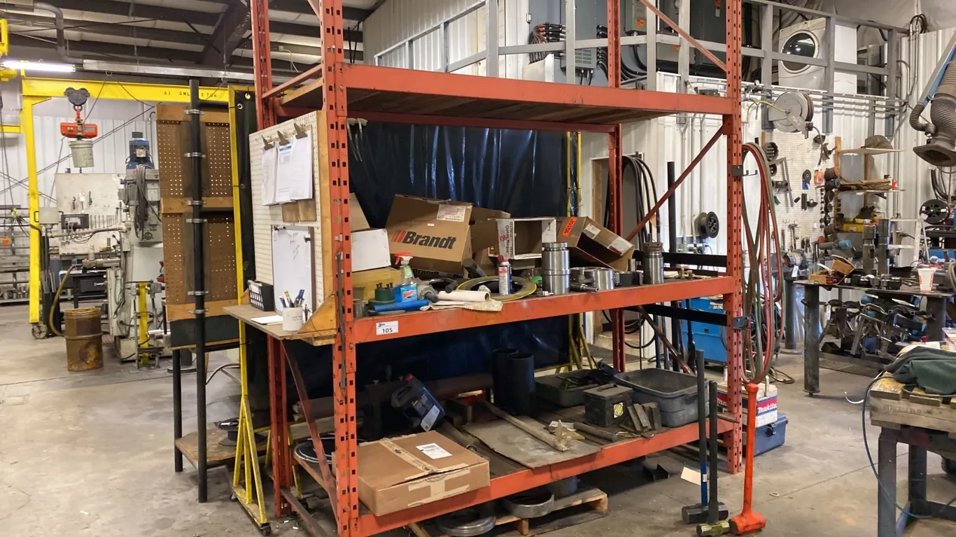 2 SECTIONS OF RACKING. ONE SECTION IS 8' X 42" X 11'9"H, & 10' X 36" X 12'H