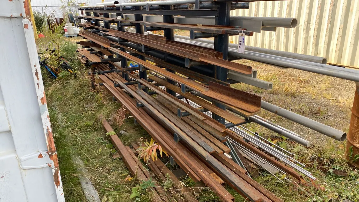 ASST COLD ROLLED AND RACK OUTSIDE. ROUND TUBING, SQUARE TUBING, ANGLE IRON, CHANNEL, FLAT BAR,