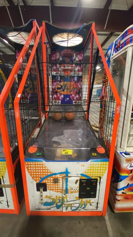 LAI GAMES SLAM 'N' JAM BASKETBALL HOOP COMMERCIAL COIN OPERATED ARCADE TICKET REDEMPTION MACHINE