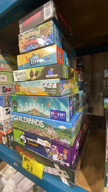 2 STACKS OF ASSORTED BOARD GAMES- SOME UNSEALED