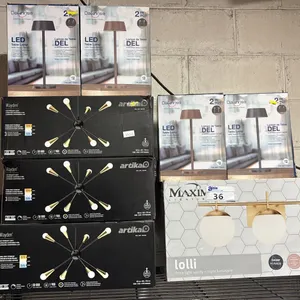 SHELF OF ARTIKA WAYDEN LIGHTS, MAXIM LOLLI LIGHT & DANWSEA LED TABLE LAMPS: *WORKING CONDITION