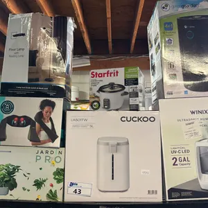 SHELF OF ASSTD. HOME ITEMS INCLUDING: CUCKOO HOT WATER DISPENSER, WINIX HUMIDIFIER STARFRIT 5-CUP