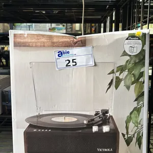 THE EASTWOOD VICTROLA RECORD PLAYER: *WORKING CONDITION UNKNOWN/MAY BE MISSING PARTS & OR PIECES*
