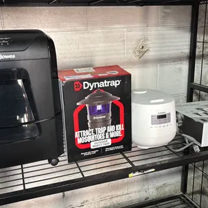 FELLOWES PAPER SHREDDER, DYNATRAP INSECT TRAP, CUCKOO RICE COOKE & SHARPER IMAGE PERCUSSION MASSAGER