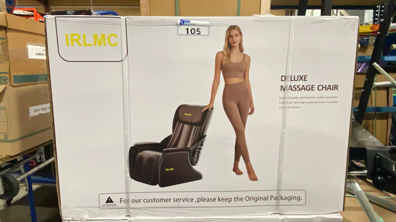 IRLMC DELUXE UPPER-BODY & LEG ICLASS BLACK / BROWN ELECTRIC MASSAGE CHAIR