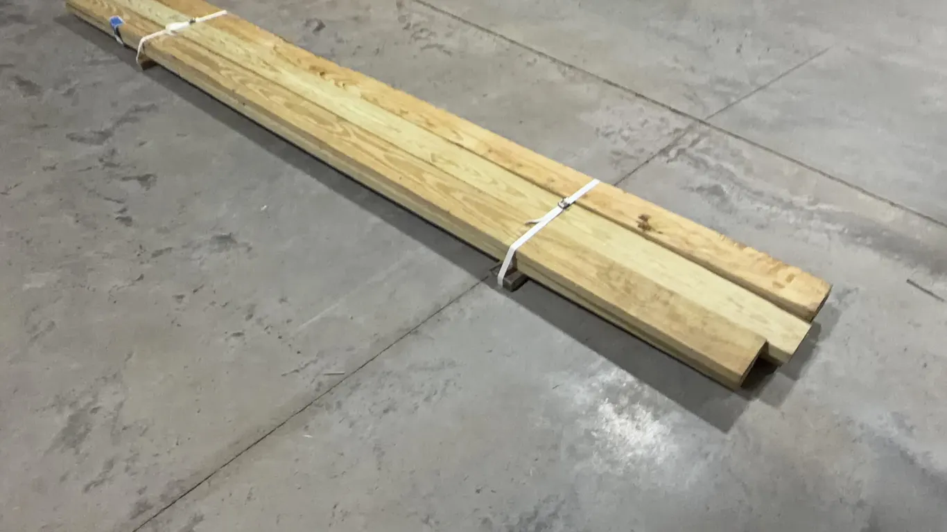 Bundle of Green Treated Lumber