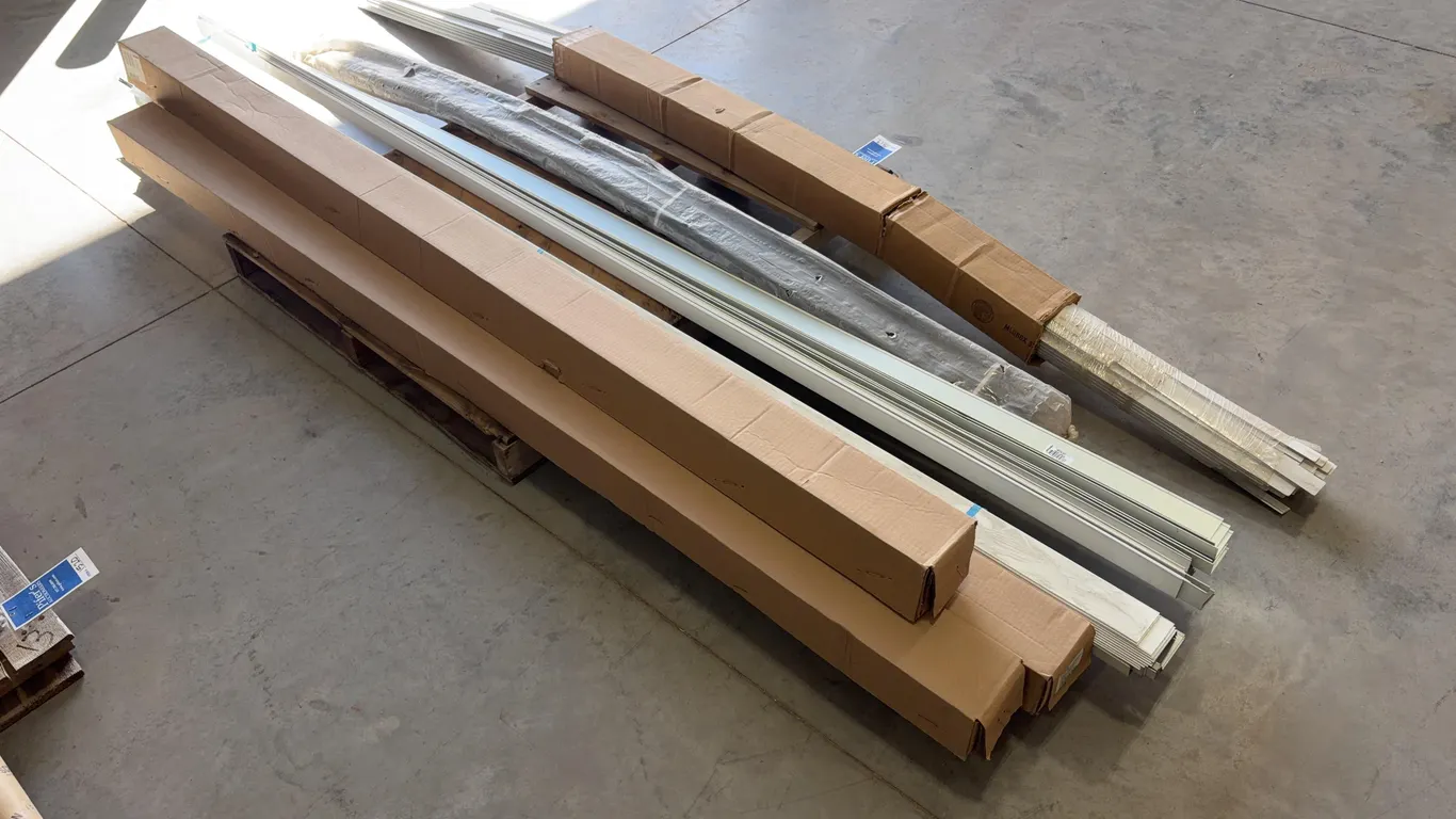 Assortment of Gutter and Decking Materials
