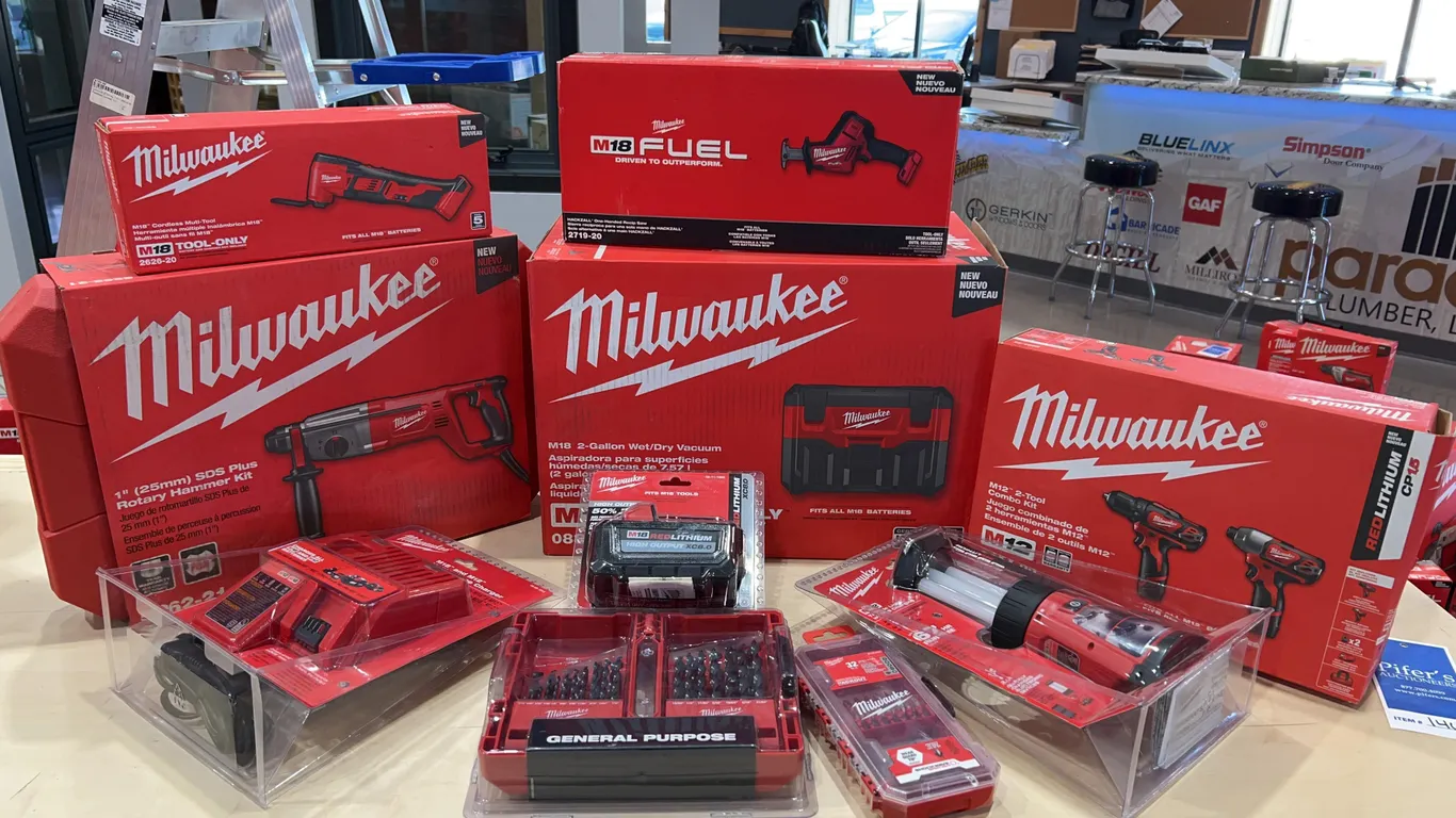 Assortment of Milwaukee Tools and Accessories