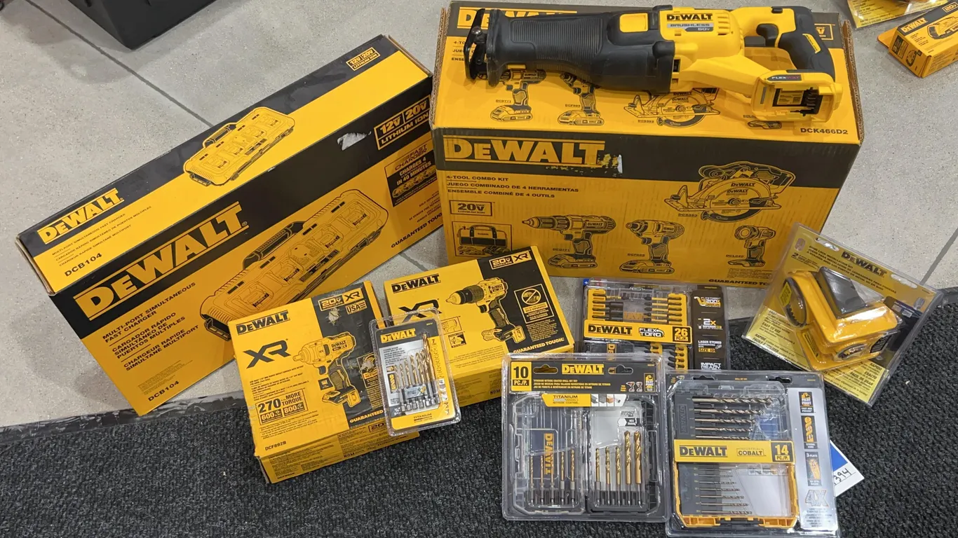Bundle of DeWalt Tools and Accessories