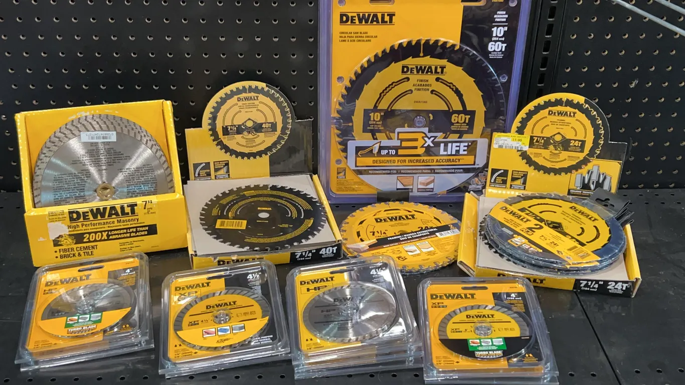 Assortment of DeWalt Saw Blades