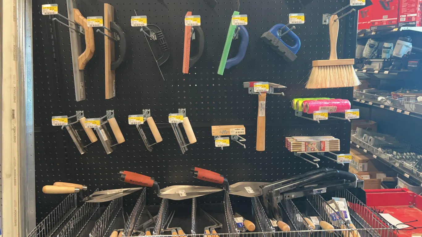 Assortment of Cement and Masonry Tools