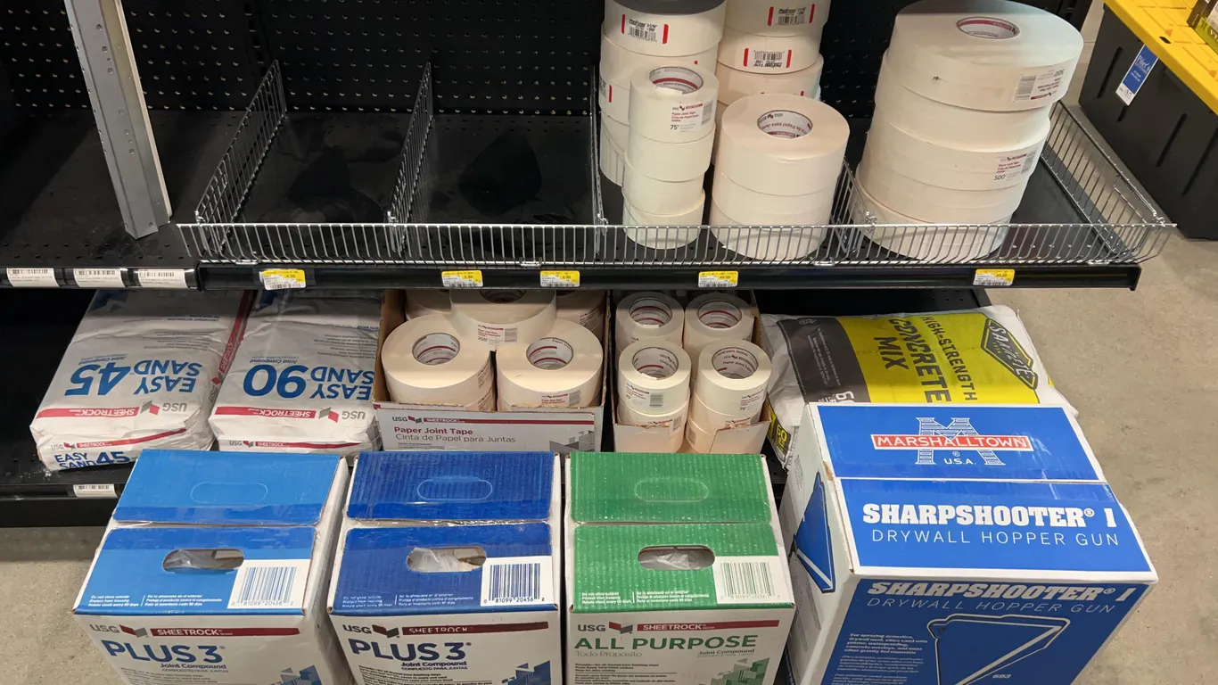 Assortment of Sheetrock Supplies