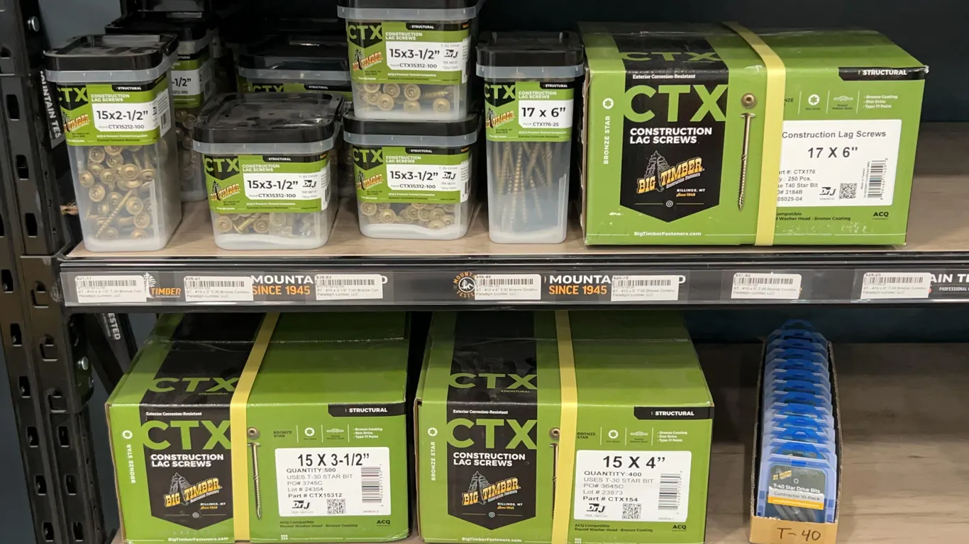 Big Timber Structural Construction Lag Screws
