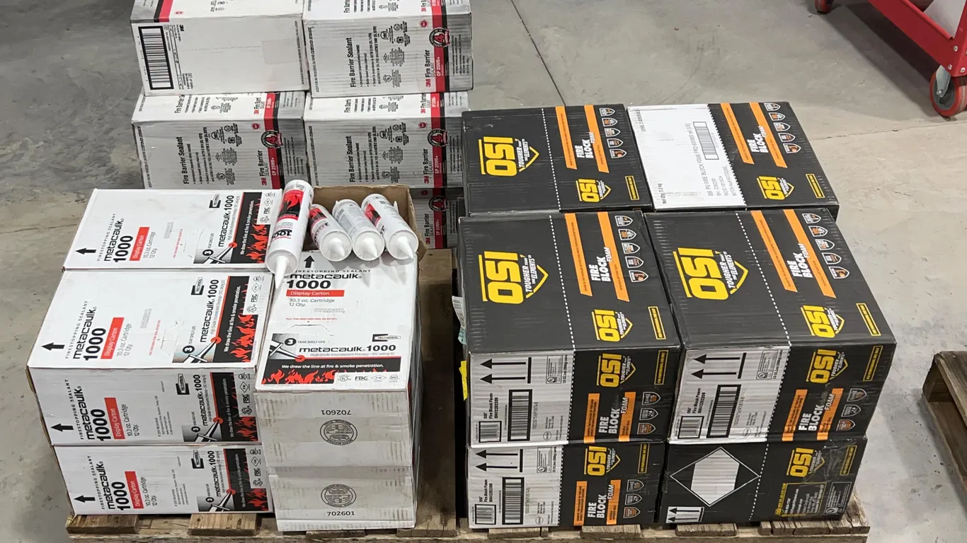 Assortment of Fire Block Sealants