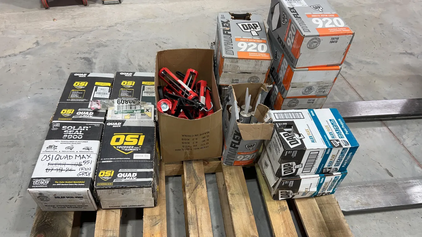Assortment of Sealants and Caulk Guns