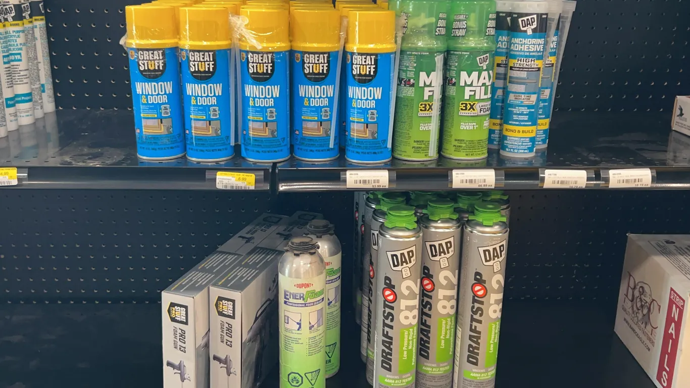 Bundle of Foam Spray, Adhesive, and Foam Gun