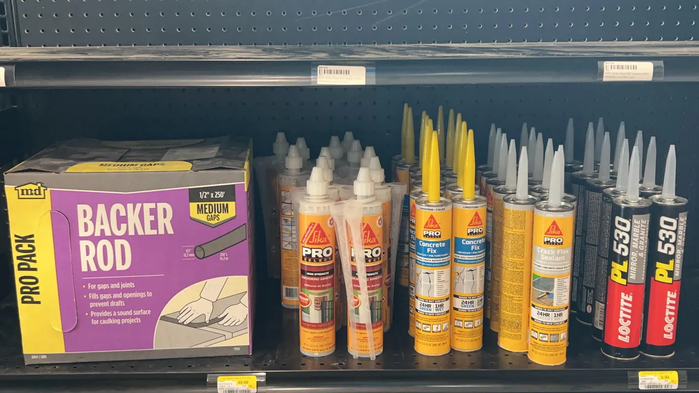 Assortment of Sealants and Backer