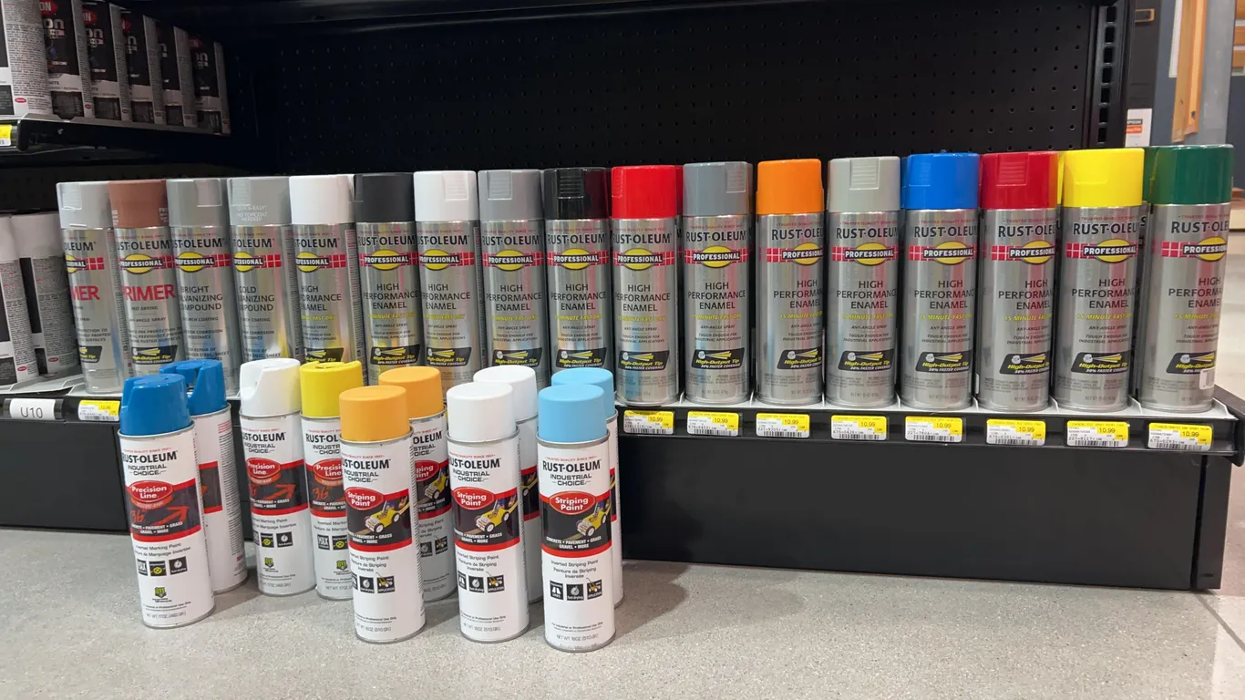 Assortment of RUST-OLEUM Spray Paints