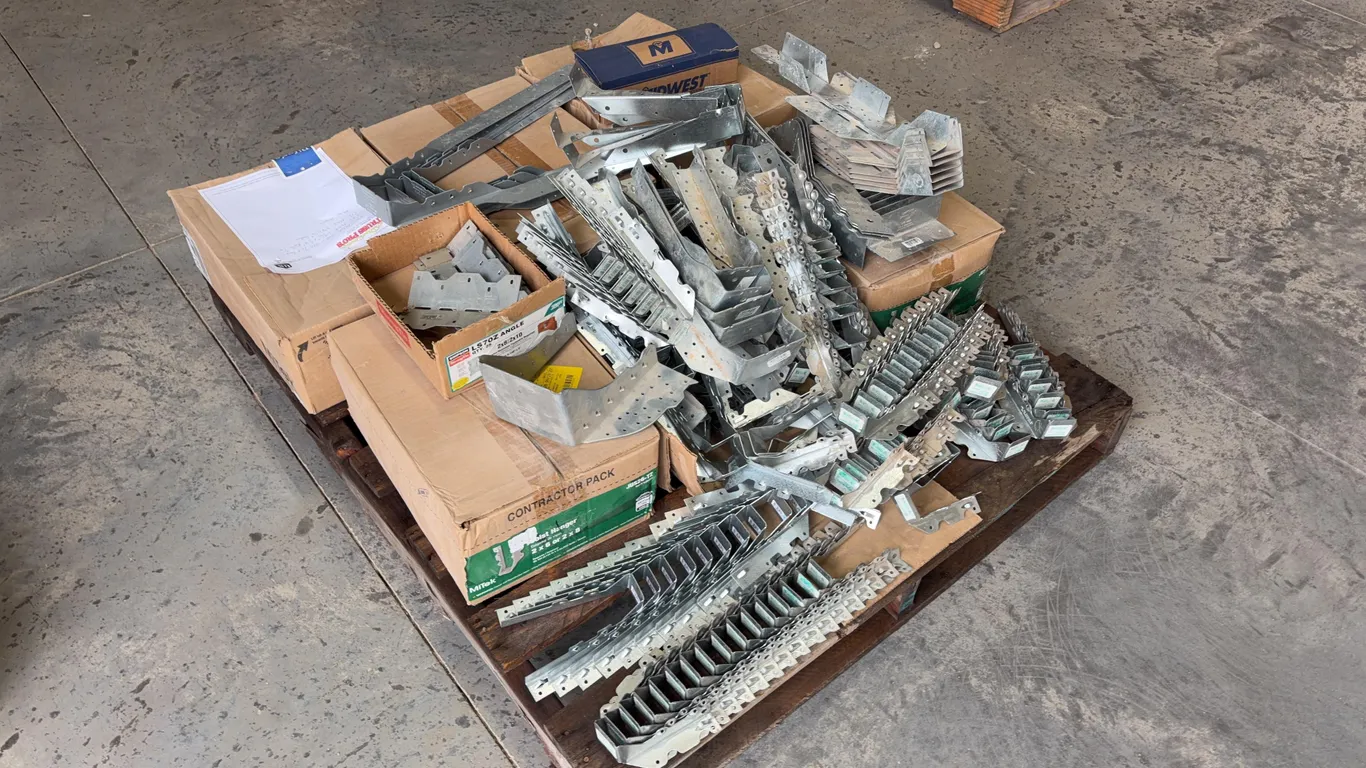 Assortment of Joist Hangers, Rafter Ties, and Holdown's