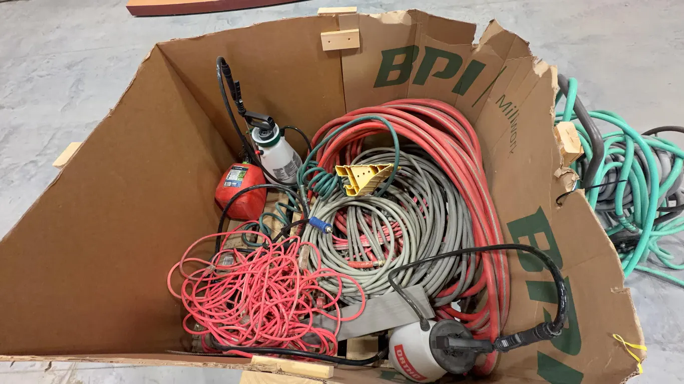 Assortment of Sprayers and Hose