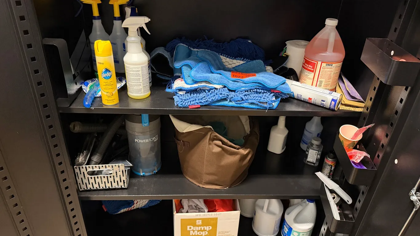 (3) Shelves of Cleaning Supplies