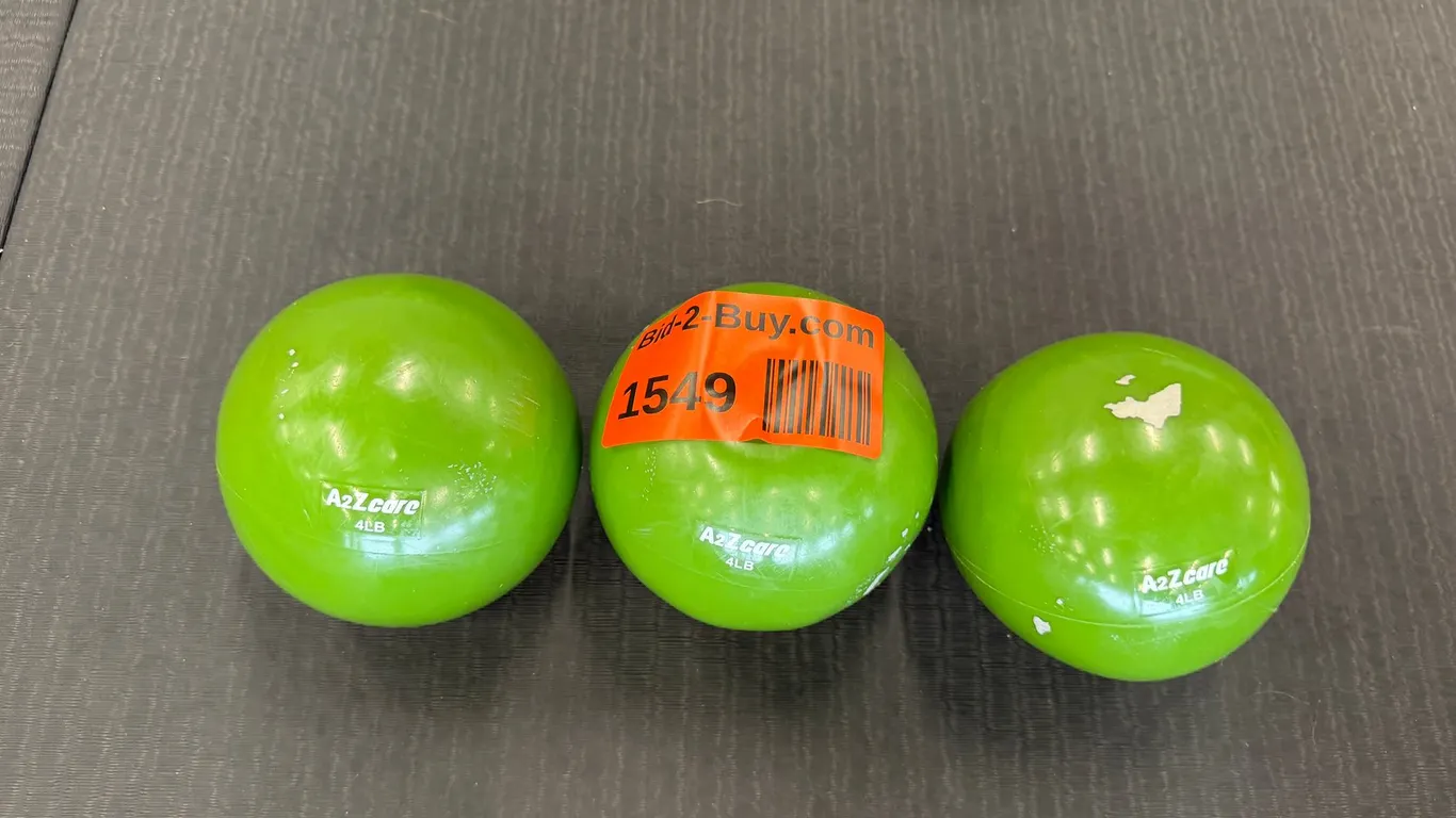 (3) 4lb A2Zcare Medicine Balls