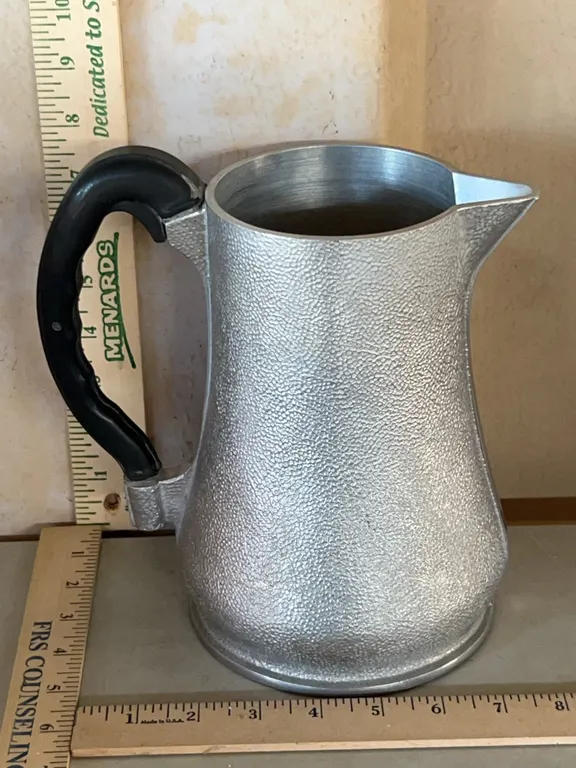 Vintage Guardian Service Hammered Aluminum Pitcher 8.5" Tall