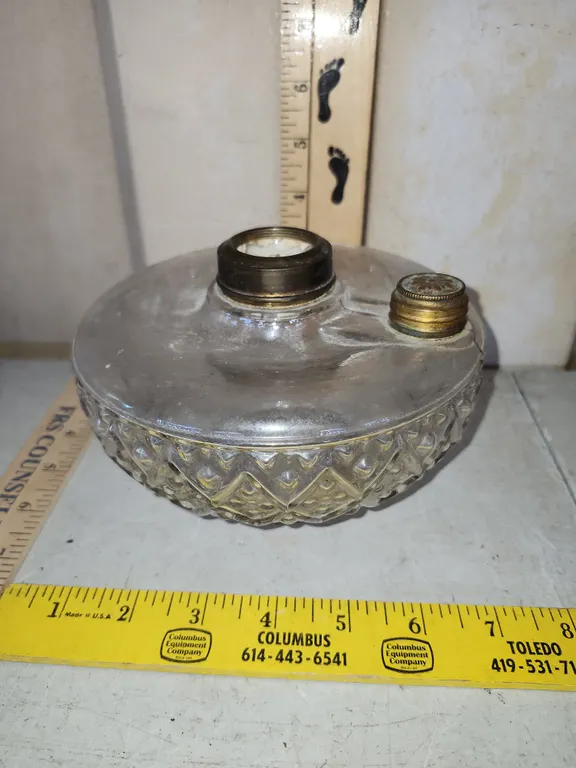 Vintage/Antique Glass Oil Lamp Base