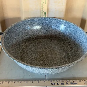 Vintage Large Enamel Finish Pan Blue/Grey Speckled 19"X16.75"X4.75"
