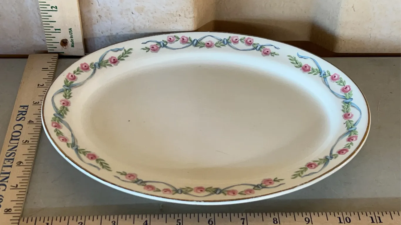 Vintage Superior Hall Quality Dinnerware Platter 11.5"X8.75"