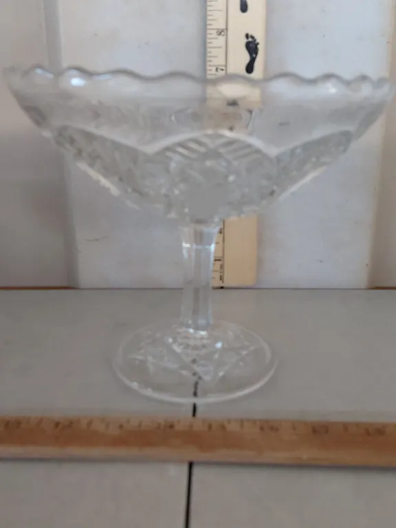 Vintage EAPG Higbee John B. Pressed Glass Compote 8"X6.5"