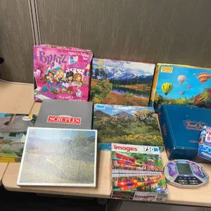 Board Games and Assorted Jigsaw Puzzle Lot, Mixed Brands